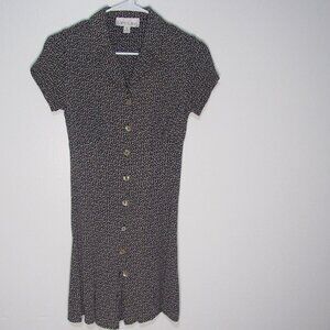 90s Floral Button Down Karen Kane Mini Dress Size 6